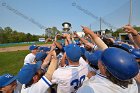 Baseball vs Babson  Wheaton College Baseball players celebrate their victory over Babson to win the NEWMAC Championship for the third year in a row. - (Photo by Keith Nordstrom) : Wheaton, baseball, NEWMAC